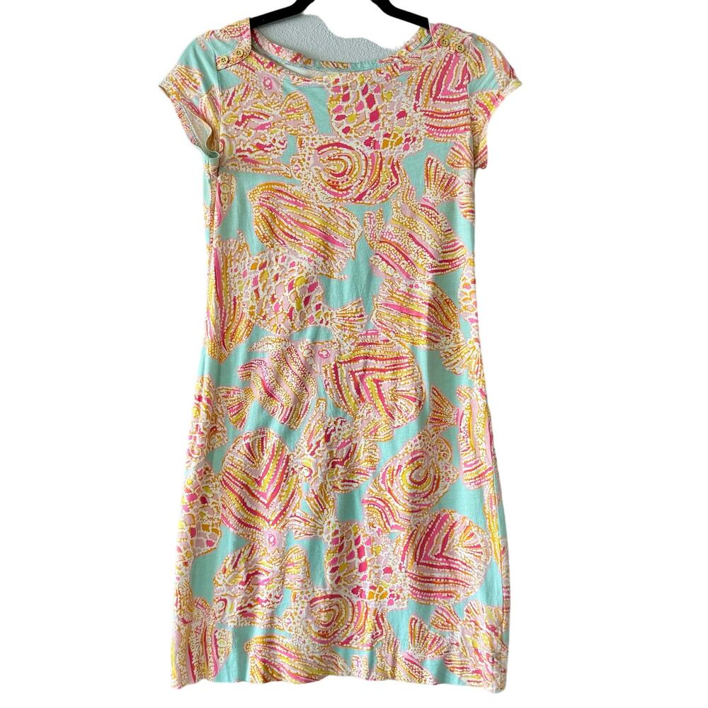 Lilly Pulitzer Women's Loren Tini Bikini Print Tropical Pima Cotton Dress XS
